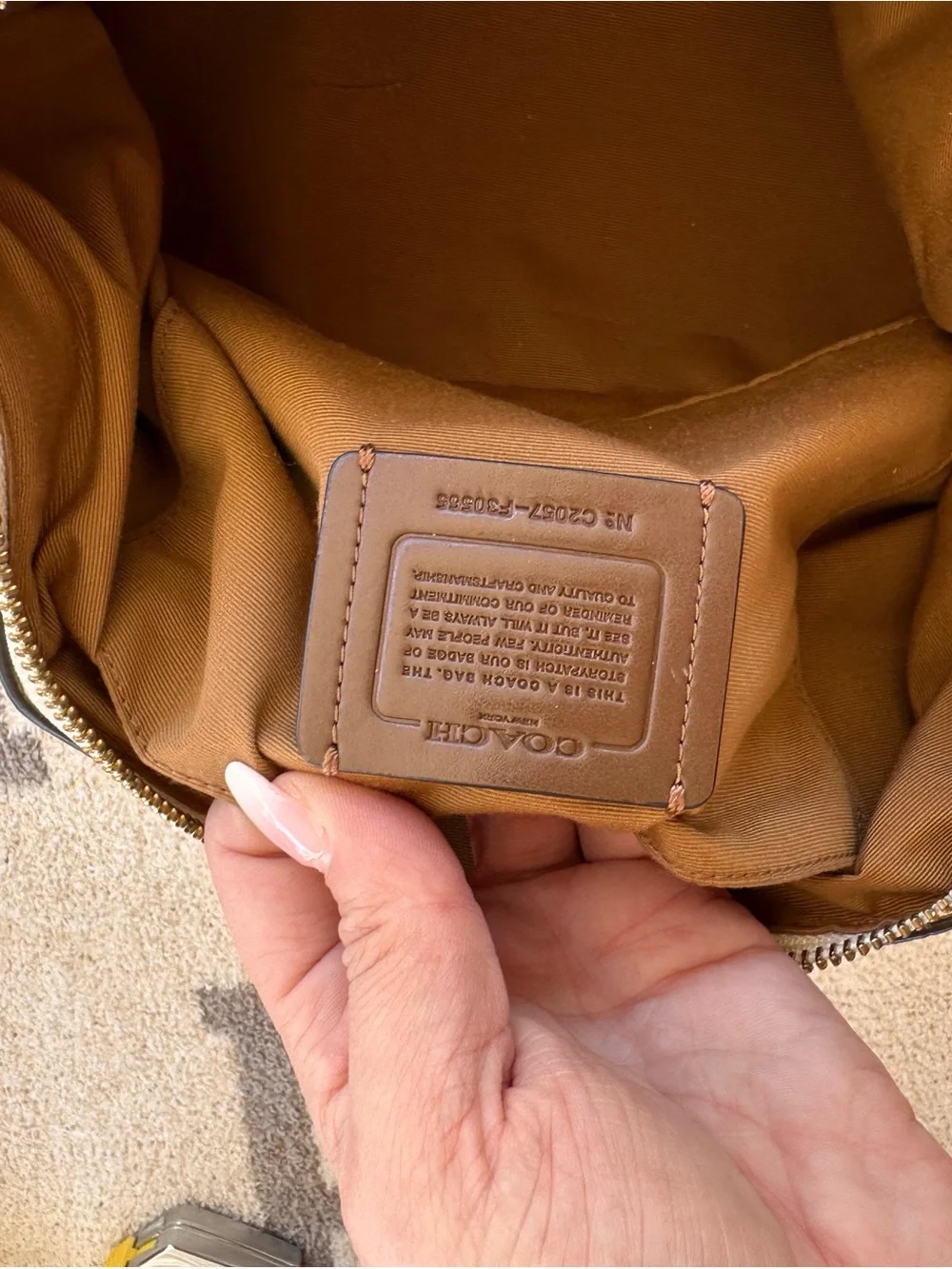 Cream Coach Ally Satchel